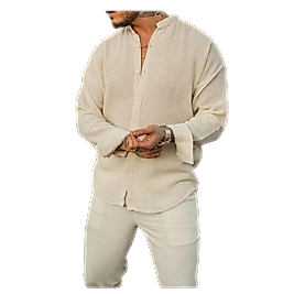 Oversize Buldan Keten Gömlek