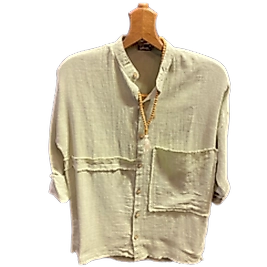 Owersize Buldan Erkek Keten Gömlek