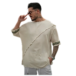 Bohem Pamuklu Keten T-Shirt