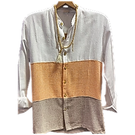 Buldan Keten Üç Renk Erkek Gömlek